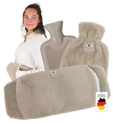 MYLILY | Perioden Wärmflaschengürtel | Wärmflasche mit Bezug flauschig | Wärmflaschen Gürtel | Wärmegürtel Rücken und Periode