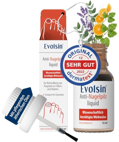 Evolsin® Anti-Nagelpilz Liquid | Wissenschaftlich bestätigte Wirkweise, Geeignet für Diabetiker, Medizinprodukt, Für Füße und Hände