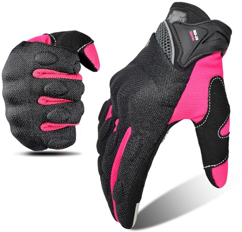 mjmoto Atmungsaktive Sommer Motorradhandschuhe für Damen