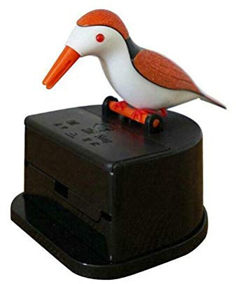 Koowaa Automatischer Vogel Zahnstocher Spender - Box für Tisch Aufbewahrung - Specht Design für Zuhause, Büro, Coffee Shop