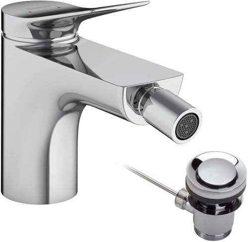 hansgrohe Einhebel-Bidetmischer Vivenis, Bidetarmatur mit Zugstange, Chrom