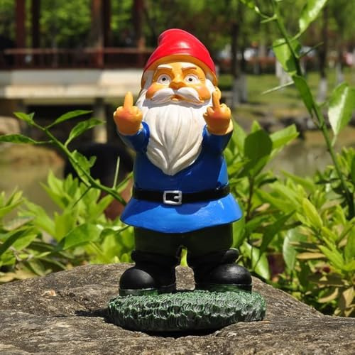 YUSWBCO Gartenzwerg für Haus Balkon Wohnzimmer Rasen, Gartenzwerge für Außen, Lustige Geschenke, Gartenzwerg Lustig, Gartenzwerge