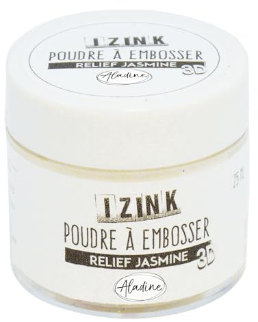 Aladine 10180 Embossing-Puder, 25 ml, Weiß Jasmin