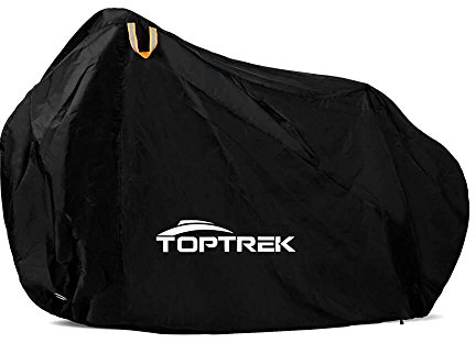 toptrek Fahrradabdeckung Wasserdicht Oxford-Gewebe Hochwertige | Fahrradgarage Plane Wasserfest Fahrradhüllen 200 x 110 x 70 CM Fahrrad schutzhülle mit Beutel