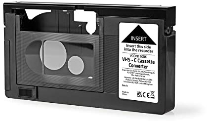 Nedis VHS-Konverter - Konvertierung: VHS-C auf VHS - Plug & Play - Schwarz