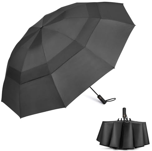 G4Free 62Inch Regenschirm Sturmfest Taschenregenschirm Großer Taschenschirm