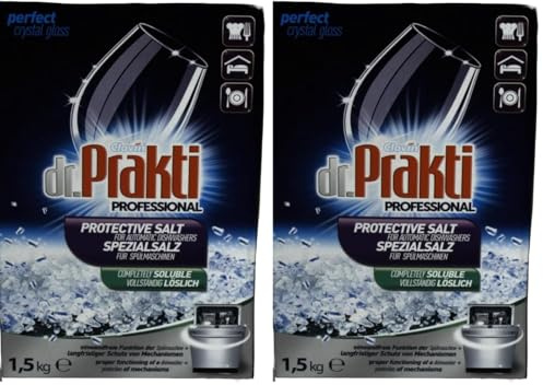 dr.Prakti Spülmaschinensalz 1,5 kg Pulver (Packung mit 2)