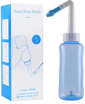 Nasenspülung Flasche,Nasenspülkanne,Nasendusche Set,Nase Spülen,Nasendusche,Nasenspülung,Nasenreinigung zur Sinus Spülung Nasenreinigung BPA-frei Neti Pot für Erwachsene und Kinder