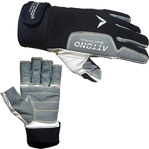 ATTONO Segelhandschuhe Sommer Segeln Regatta Wassersport Handschuhe - Gr. 8/M