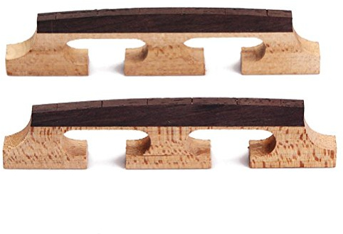 Healifty Banjo-Brücke Aus Palisander Für 6 Saiten Mit Dreibeiniger Konstruktion Zubehör Für Banjo Ukulele Und Gitarre 2 Stück