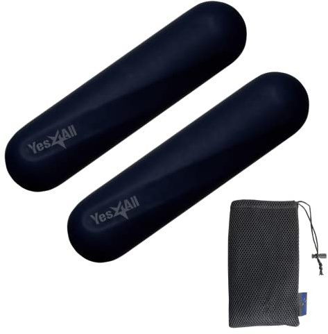 Yes4All Weiche Silikonbeschichtete Hantel-Handgewichte 2er-Set, ergonomische Workout-Gewichte für Frauen & Männer zu Hause, beim Joggen, Yoga, Aerobic und Cardio-Routinen