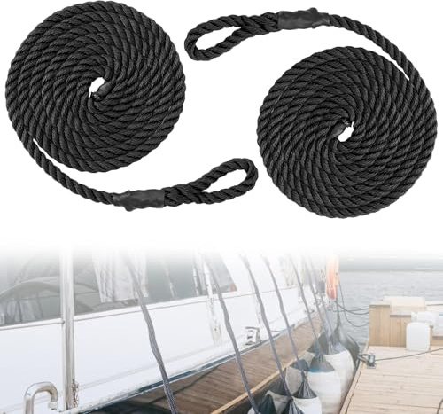 Boot Festmacherleine 2 Stück bootsleine 10mm*2m fenderleine ankerleine ankerseil Bootsseil Boots festmacherleine booot geflochtene Dockschnur für -Boot, Ponton, Kajak, Kanu, Motorboot