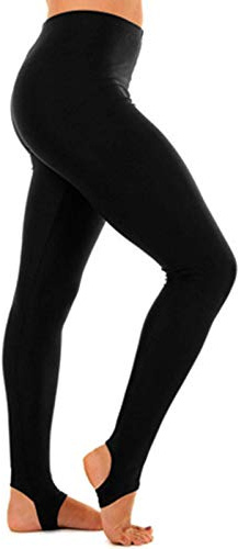 CRAZY CHICK® Kinder Mädchen Steigbügel-Leggings Sport Schule Tanzen Ballett oder Gymnastik Workout Strumpfhosen Legging, Schwarz , 11- 13 Jahre