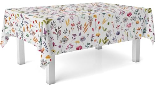 ECOMMERC3 Wachstuch, rechteckig, Größe 100 x 140 cm, Stil, Haltbarkeit und einfache Reinigung für Ihren Tisch – fleckenabweisende und wasserdichte Wachstuch-Tischdecke, Einfarbig