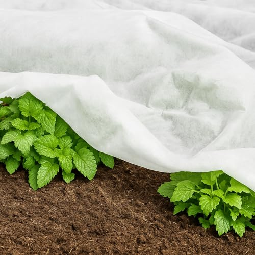 KINGLAKE Vlies Garten Pflanzenvlies Frostschutz 1.6X5m - 30g/m² Gartenvlies Frostschutzvlies, Abdeckvlies Pflanzen, Frühbeetvlies Vliesstoff, Flies Frost für Winter Hochbeet Gemüse Rasen