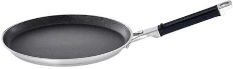 RÖSLE SILENCE PRO Crêpes Pfanne, Hochwertige Bratpfanne mit kratzfester Premium-Antihaftversiegelung ProResist, Edelstahl 18/10, induktionsgeeignet, spülmaschinengeeignet, 28 cm