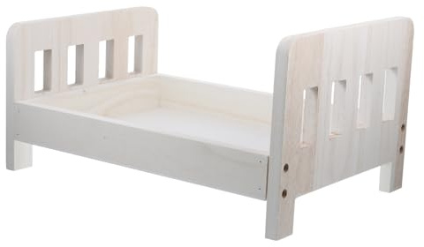 jojofuny Mini-babybett aus Holz Foto-Requisite für Neugeborenenfotos Requisiten Dekorative Requisiten für Fotoshooting Babybett-Foto-Requisiten Holzbett-Foto-Requisiten
