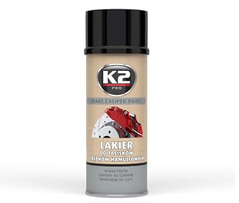 K2 PRO - Schwarz glänzend - Auto-Bremssattel-schützende, bis 260°C hitzebeständige Sprühfarbe