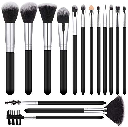 15 Stück Make Up Pinsel Set Professionelle Schminkpinsel Makeup Pinselset Kosmetikpinsel Set für Lidschatten Augenbrauen Foundation