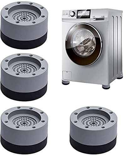 Waschmaschine Füße Pad Fußpolster 4 Stück Universal Anti Vibration Waschmaschine Füße [Vibrationsdämpfer]Anti Rutsch Gummi-Fußpolster Schwingungsdämpfer Antirutschmatte für Waschmaschinen und Trockner