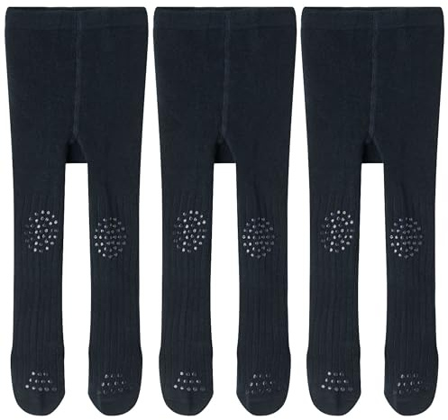 Tiny One Strumpfhose Baby & Kinder 3-pack | 62-92 | Bio-Baumwolle | Krabbelstrumpfhose für Mädchen & Jungen | Anti-Slip Knie & Füße | Rutschfest & Bequem Tights