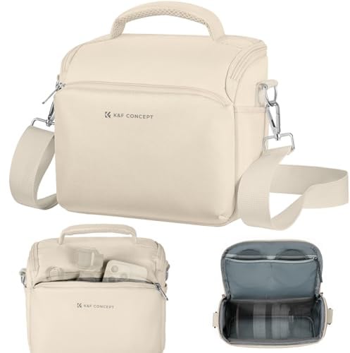 K&F CONCEPT Kamera-Rucksack Kameratasche, SLR-Taschen Umhängetasche, Camera Bag Liner-Tasche, Fototasche für Fotografen Geeignet für den täglichen Gebrauch (Beige)