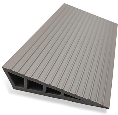 Türschwellenrampen, 100x8x2cm Schwellenrampe für Rollstuhl PVC Rollstuhlrampe rutschfeste Oberfläche Auffahrrampe Türschwellenrampe Saugroboter Türschwelle Rampe Grau