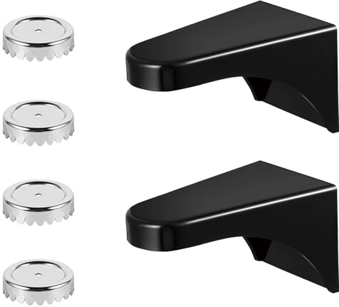 2 Stück Seifenhalter Magnet, Ohne Bohren, Wandmontierter Seifenhalter für Bad, 4 Stück Blumendeckel, Schwarz/Silber/Weiß 7.6x4.3x4.3cm (Schwarz)