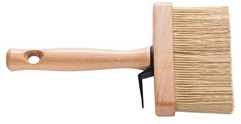 HARDY WORKING TOOLS Flächenstreicher, Terrassenstreichbürste, Größe 140mm x 40mm, Flachpinsel, Borstenlänge 60mm, Lasurpinsel, Pinsel Holzlasur, Holzpinsel, Deckenbürste, Serie 82, A0240-826014