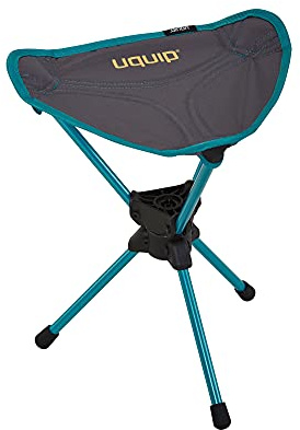 Uquip Dreibeinhocker ThreeSixty Mini I Faltbarer Campinghocker mit 130 kg Traglast I kompakter Klapphocker mit 360° Drehgelenk I Falthocker für Camping, Wandern, Radtouren, Festivals & Reisen