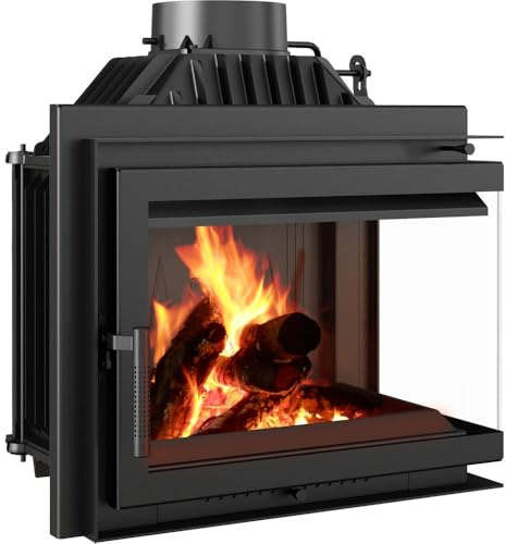KRATKI Kamineinsatz Gusseisen Simple rechts 8 kW Ø 150