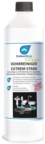 KaiserRein Profi Rohrreiniger 1L - Kraftvoller Abflussreiniger gegen Verstopfungen in Dusche, Küche und Toilette