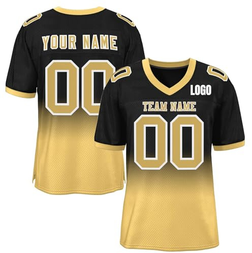 Personalisiert American Football Trikot Schnelltrocknend Spieltrikots mit Name Nummer für Kinder Erwachsene Junge Mädchen Herren Damen