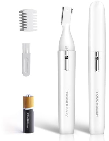 TOUCHBeauty Korrekturtrimmer für Körper und Gesicht- Professionelles Nasenhaartrimmer Präzisionstrimmer für die Entfernung von Augenbrauenhaaren, Nasen, Ohren,Gesichtsbehaarung AG-1658W(weiß)