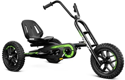 BERG Gokart Choppy Neo | Kinderfahrzeug , Tretauto mit Optimale Sicherheid, 3 Luftreifen und Freilauf, Kinderspielzeug geeignet für Kinder im Alter von 3-8 Jahren, Black