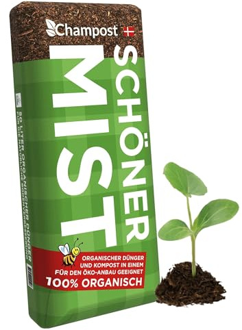 Pferdemist Universaldünger organischer Dünger Pferdedung NPK Dünger 50 L | für Gemüsebeet & alle Blumenarten