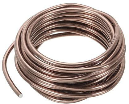PATIKIL 4.8m Basteldraht 5mm x 15ft Bonsai-Trainingsdraht, Blumendraht Stiele eloxiertes Aluminium Baumdraht zur Fixierung von Gartenzweigen, Braun