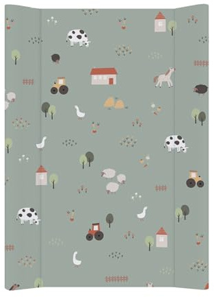 Rotho Babydesign Wickelauflage 50 x 70 cm Wickeltischauflage Waldtiere | Wickelunterlage, abwaschbare und wasserdichte Wickelmatte in Keilform, Waldtiere-Motiv für die tägliche Babypflege im Alltag