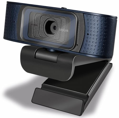 LogiLink UA0379 - Konferenz HD-USB-Webcam Professional, 80° Weitwinkelobjektiv, Dual-Mikrofon mit Rauschunterdrückung, Autofokus, für Videokonferenzen & Live-Streaming, schwarz