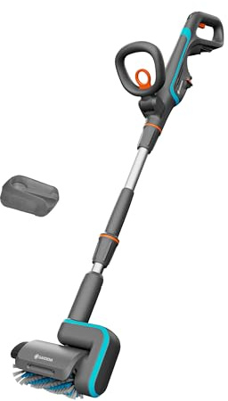 Gardena Akku-Multi-Reiniger AquaBrush Patio 03/18V P4A solo: Außenreinigung, Bedienung per Knopfdruck, Terrassenreinigung, Bürstenprofil, Kabellos (14841-55)