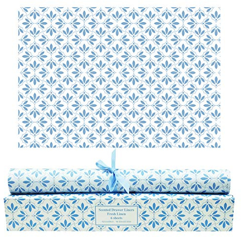 SCENTORINI Schrankpapier Leinen Duft für Schubladen, Kommodenregal, Wäscheschrank und Kleiderschrank, 6 Blatt