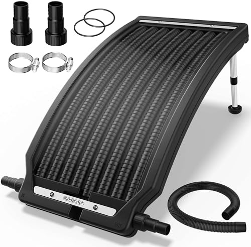 MONZANA Solar Poolheizung 112x55x14cm 10000 L/h | 32/38mm, Anschluss, UV-Beständig, Erweiterbar, Sonnenkollektor, Solar, Schwimmbecken Heizung, Wassererwärmun