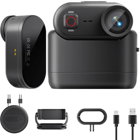 4K 30fps Body cam, 64GB POV Kamera 10m Wasserdicht, 6-Achsen Stabilisierung | Freihändig Mini Action cam, 150° Sport Körperkamera für Helm Ski Fahrrad Reisen Vlog, 4.5 Std akk-zeit, Überall montieren