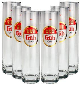 Früh Kölsch Biergläser/Gläser/Stangen Set - 6x 0,4l