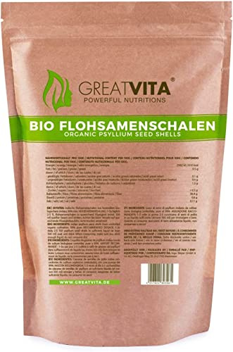 Flohsamenschalen geschrotet Bio 99% rein – 500g | Psyllium Husk, reich an Ballaststoffen für bewusste Ernährung & vielseitige Anwendung | EU-Bio zertifiziert – vegan & glutenfrei