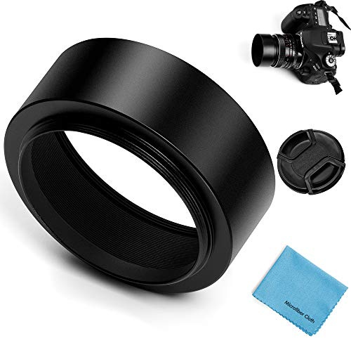 Fotover 67mm Schraube Berg Metall Standard Gegenlichtblende Sonnenblende Streulichtblende mit Center Pinch Objektivdeckel für Canon Nikon Sony Pentax Olympus Fuji Sumsung Leica Kamera