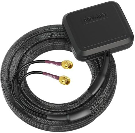 Superbat 4G LTE MIMO Antenne 7 dBi 698–2700MHz 2×SMA-Stecker, 3m Kabel | IP66 Mobilfunkantenne mit Magnet-/Klebemontage, RG174-Kabel | Für Huawei/Sierra/ZTE/D-Link Router/CPE, IoT, M2M/DTU, Auto/LKW