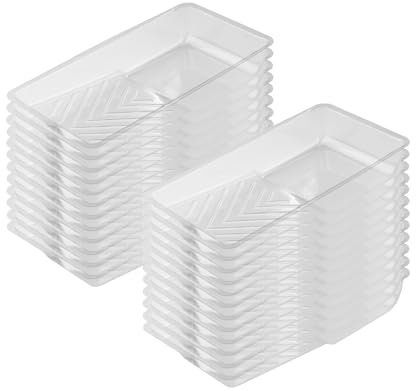Bates- Farbwannen-Einsatz, 10,2 cm, 24 Stück, Farbwanne, Kunststoff-Farbwanne, Einweg-Farbwanne, Farbrollerablage, Farbwannen für Malerwände, Rollschaleneinlagen, Farbwanneneinlagen