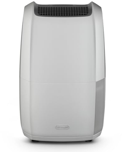 De'Longhi Tasciugo AriaDry Multi - Tragbarer Luftentfeuchter, 20L/Tag Feuchtigkeitsentzug, Wäschetrockner, Anti-Schimmel, Geringe Geräuschentwicklung, Timer, Weiß (DDSX220)