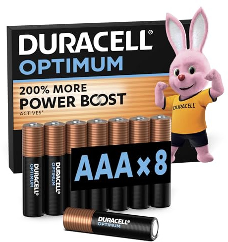 DURACELL Optimum AAA-Batterien (8er-Pack) – Alkaline-Batterien 1,5 V